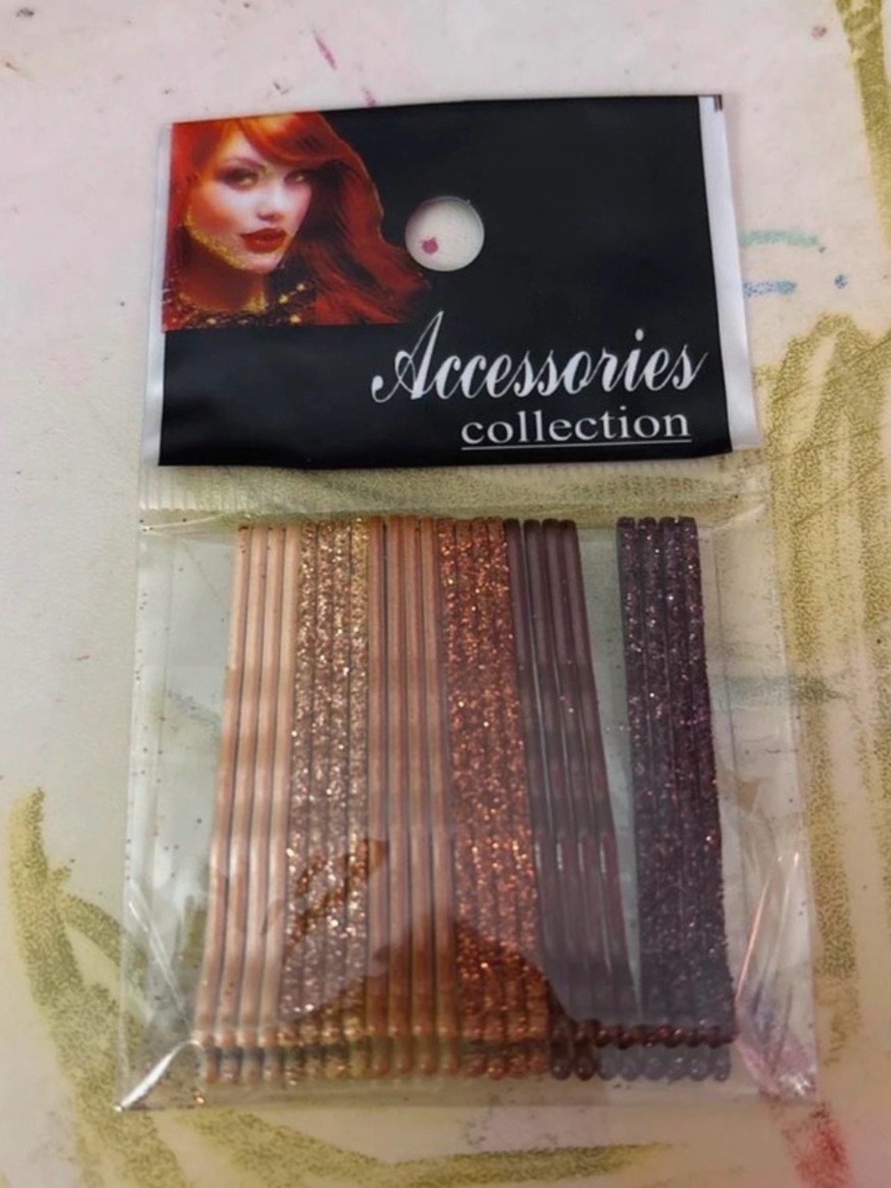 Shades of Brown Glitter Bobby Pin Set